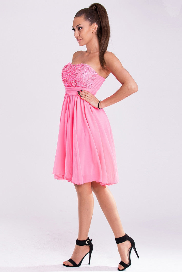 EVA & LOLA DRESS - NEON PINK 19010-4