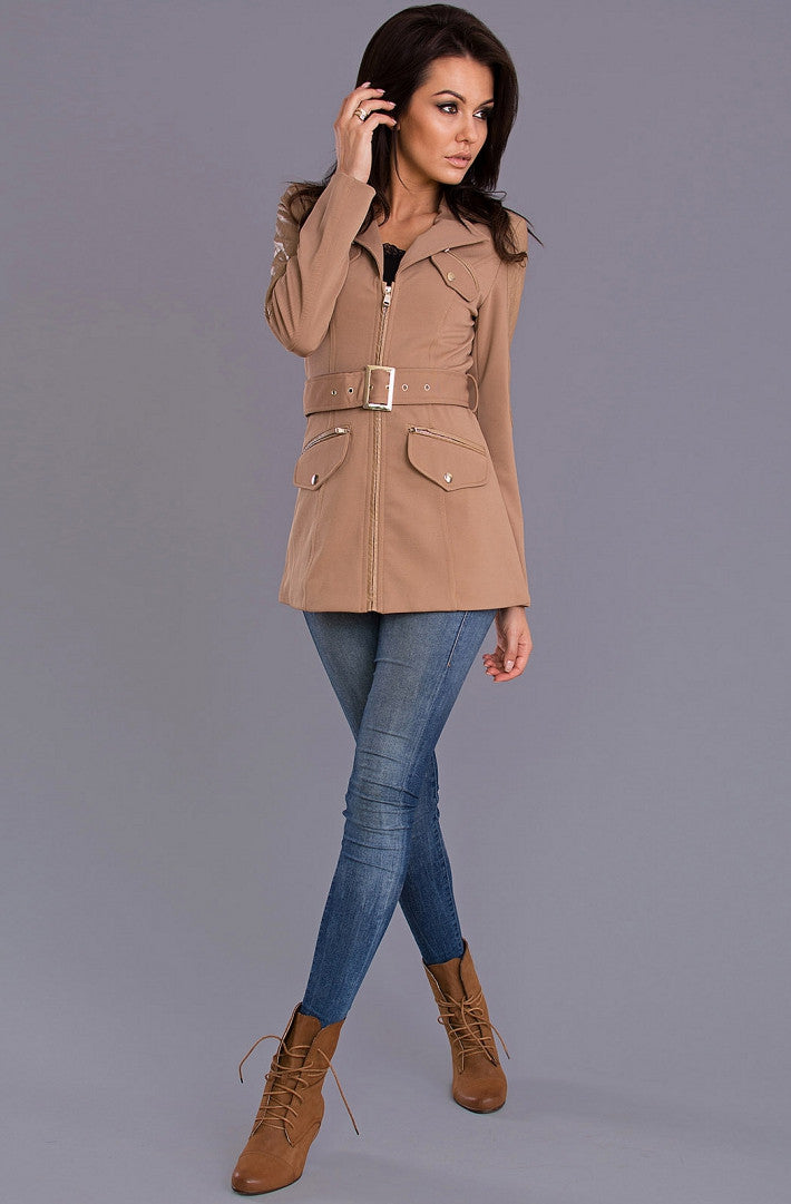 REDIAL - COAT - BROWN 7516-1