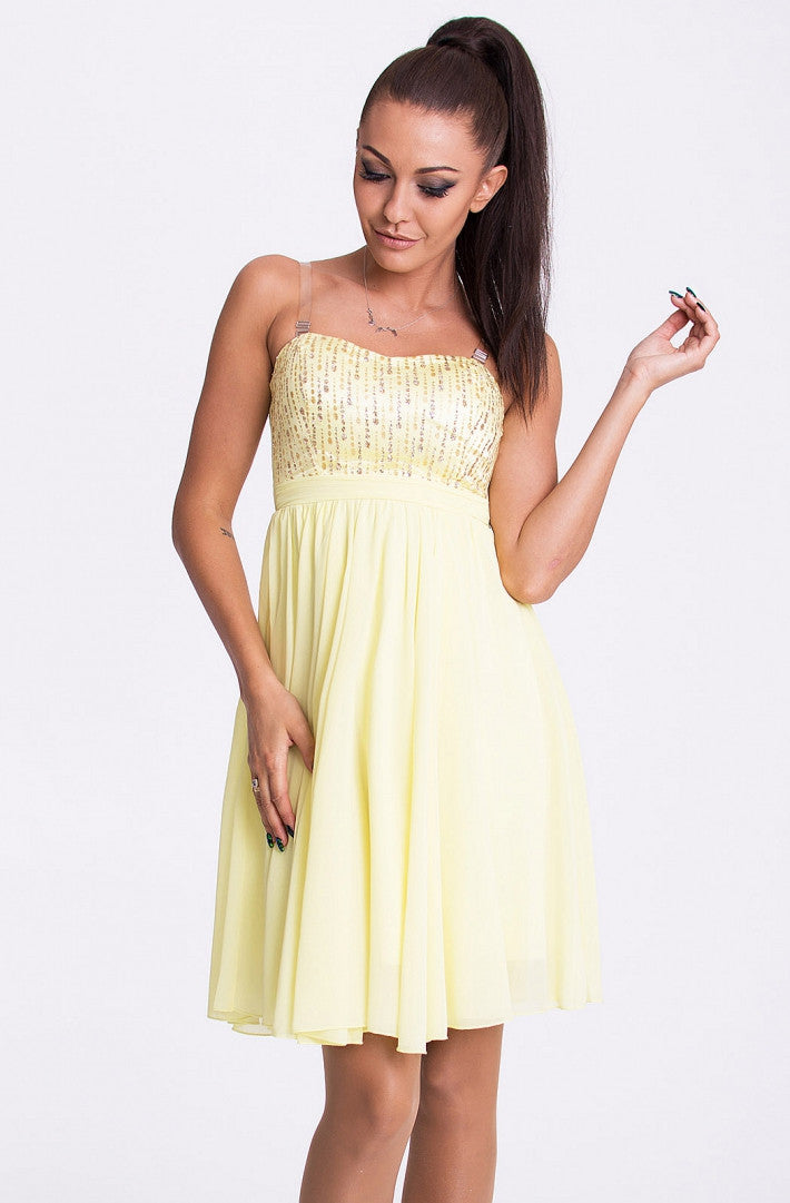 EVA & LOLA DRESS - LEMON 17001-6