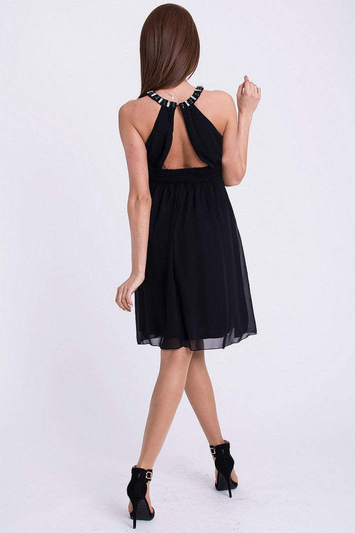 PINK BOOM DRESS - BLACK 14012-3