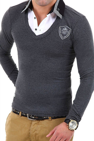 CRM MEN'S BLOUSE - GRAY 7920-1