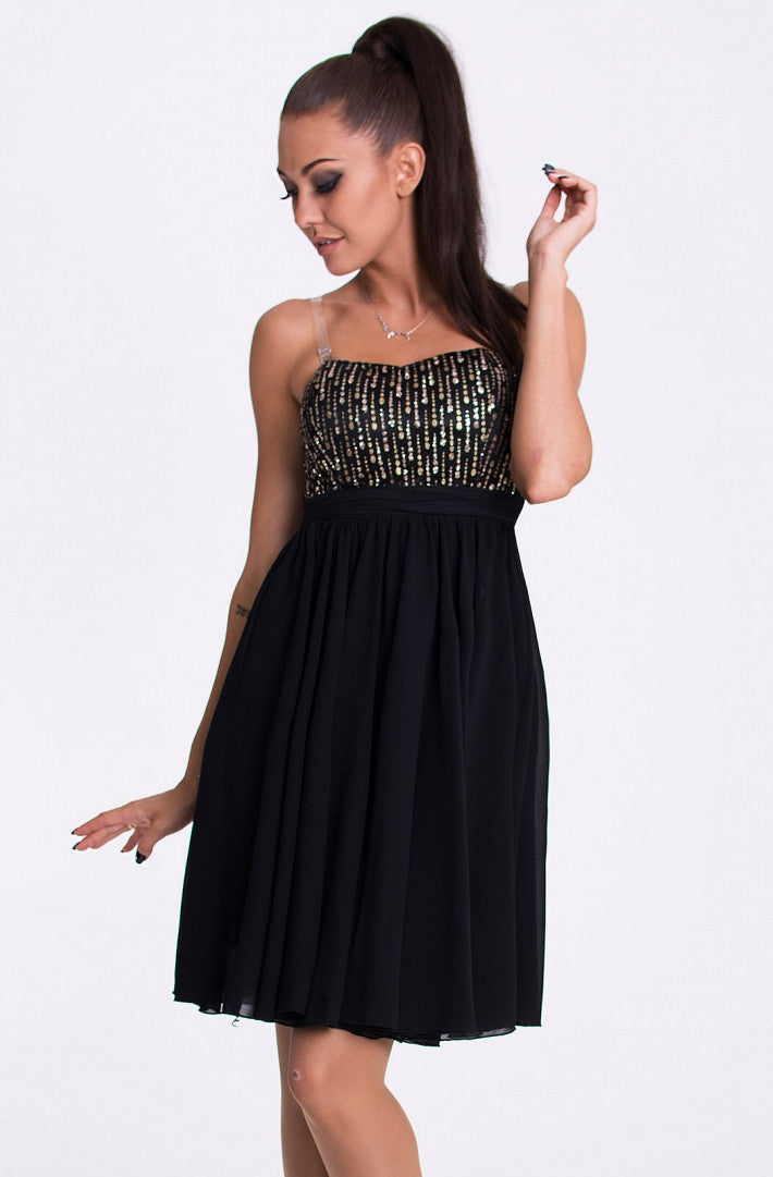 EVA & LOLA DRESS - BLACK 17001-1