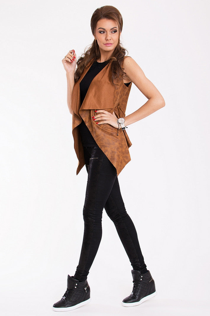 PINK BOOM VEST - BROWN 9607-3