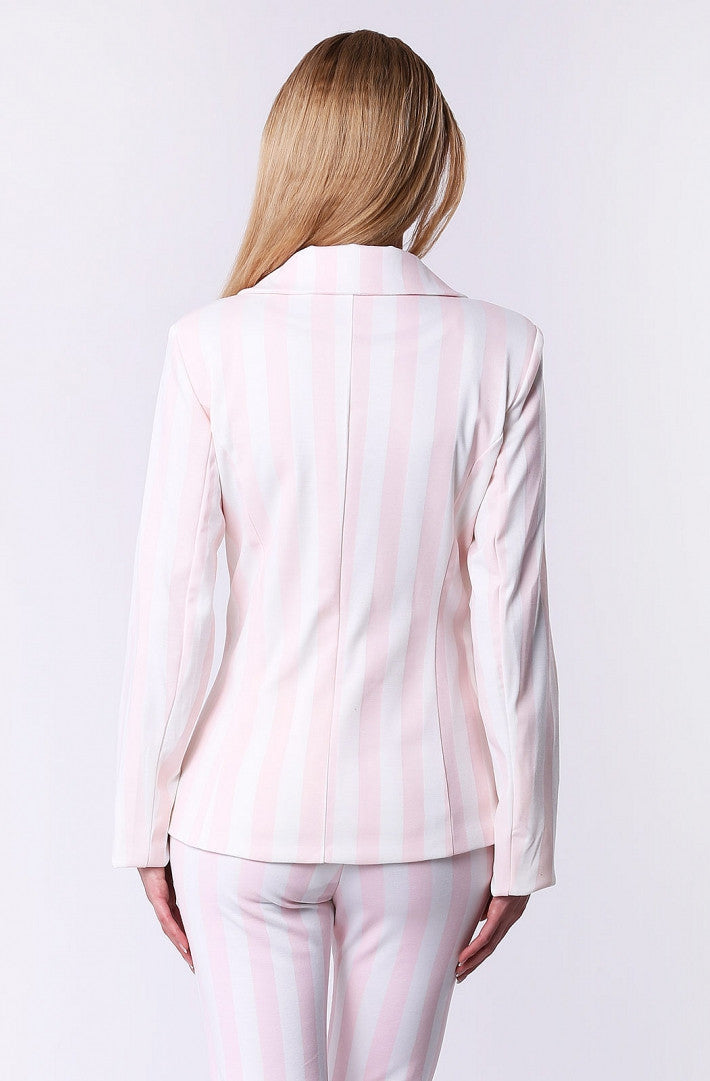 4306-1 Pastel striped jacket - pink