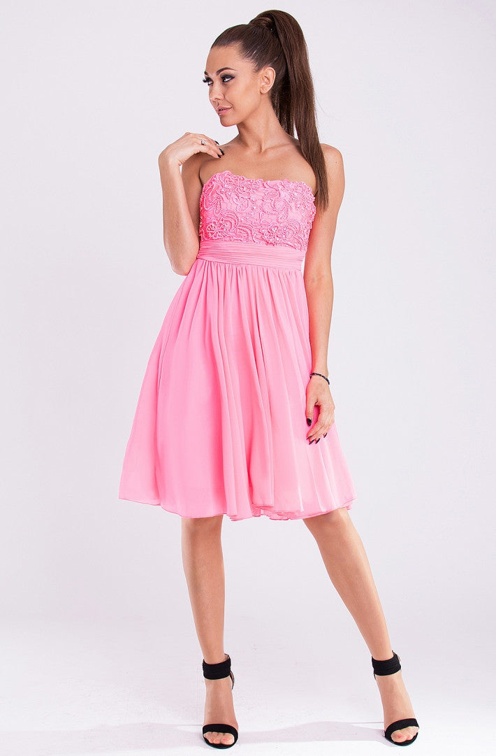 EVA & LOLA DRESS - NEON PINK 19010-4