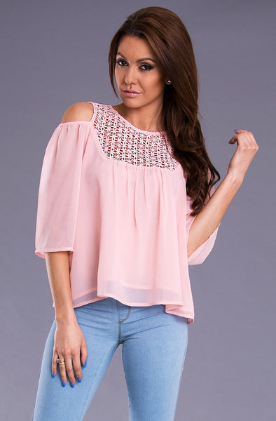 DROLE DE COPINE BLOUSE - PINK PASTEL 8616-1