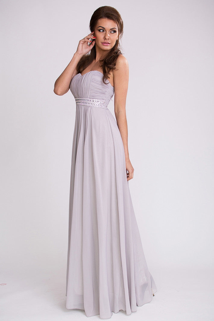 EVENING DRESS EVA & LOLA DRESS - GREY 7909-9