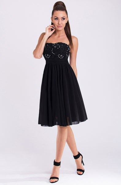 EVA & LOLA DRESS - BLACK 19010-6