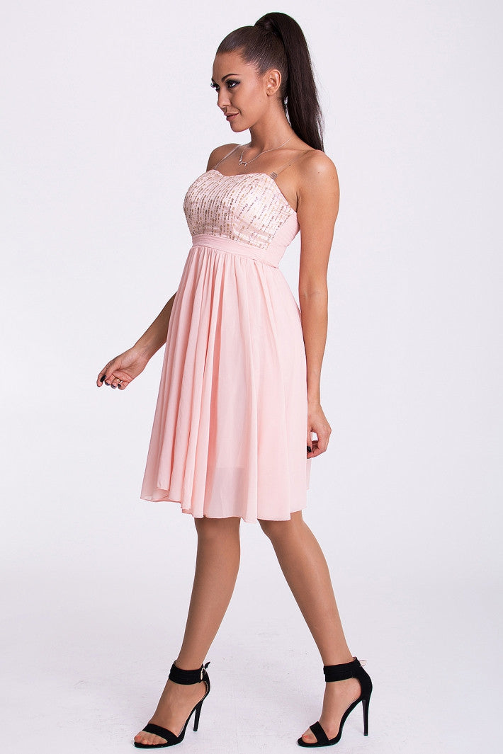 EVA & LOLA DRESS - powder pink 17001-2