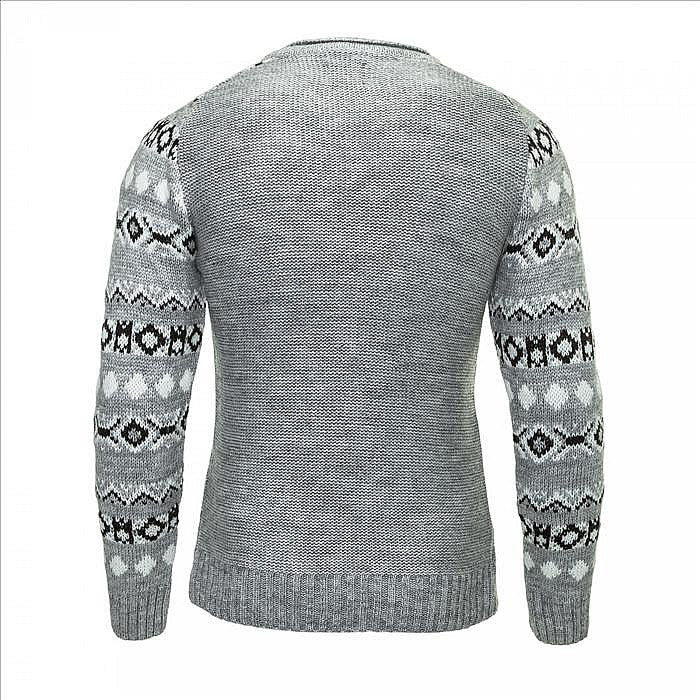 NORWEGIAN MALE SWEATER CRSM - GREY 9513-1