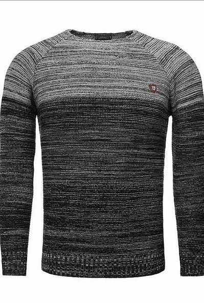 KNITTED MALE SWEATER CRSM - BLACK 9504-2