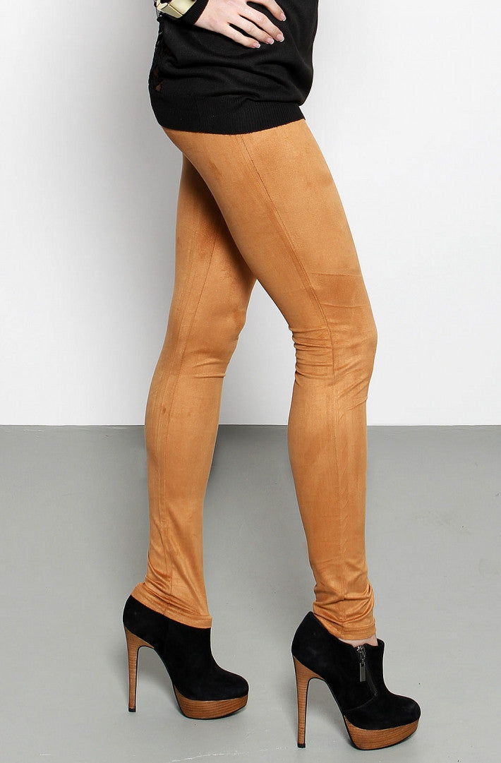 3933-2  Autumn leggings gently suede - camel