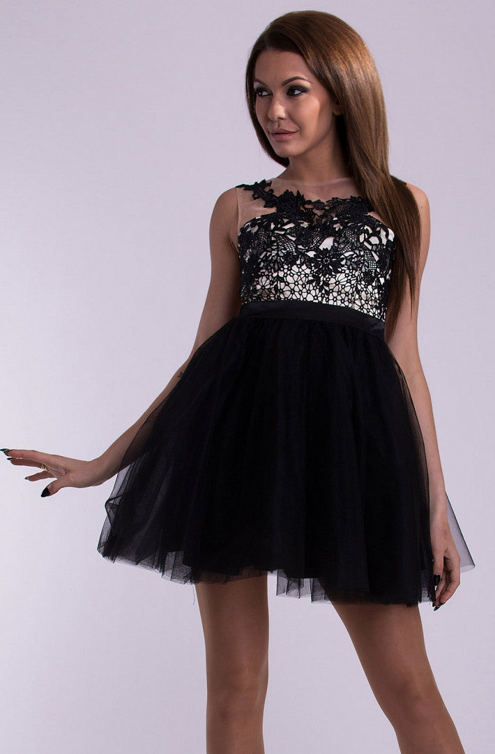 EVA & LOLA DRESS - BLACK 10008-1