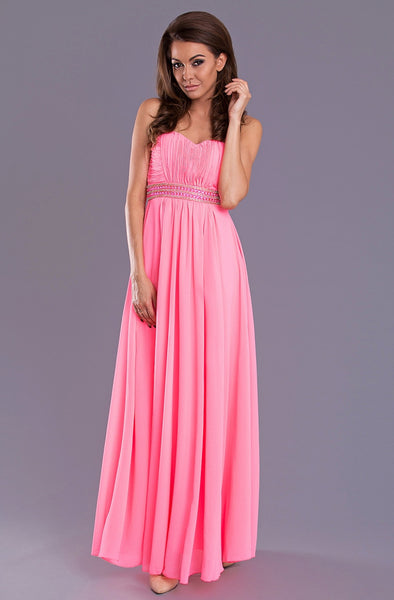 EVA & LOLA DRESS - NEON PINK 7909-7