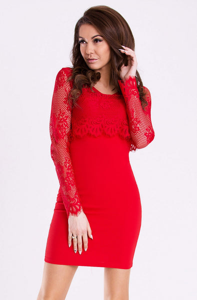 EMAMODA DRESS - RED 12002-4