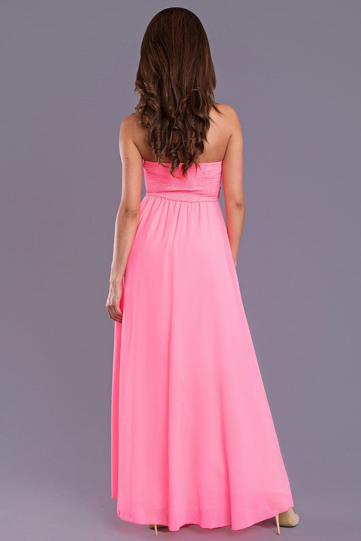 EVA & LOLA DRESS - NEON PINK 7909-7