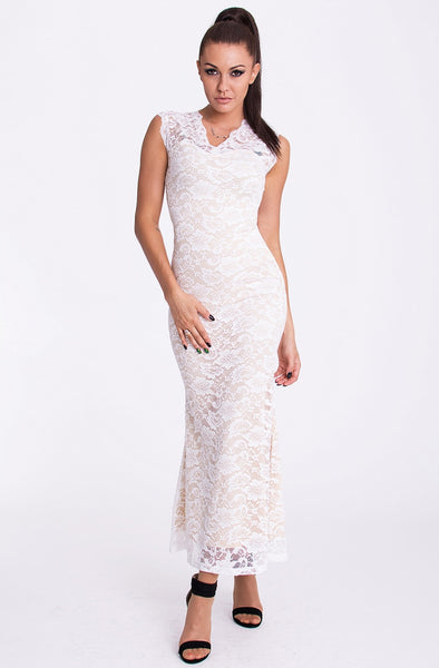 EMAMODA DRESS - WHITE cream-17005-3