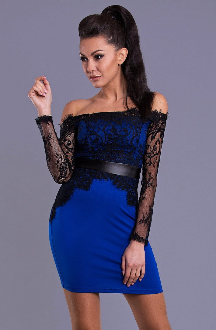 EMAMODA DRESS - royal blue 5702-7