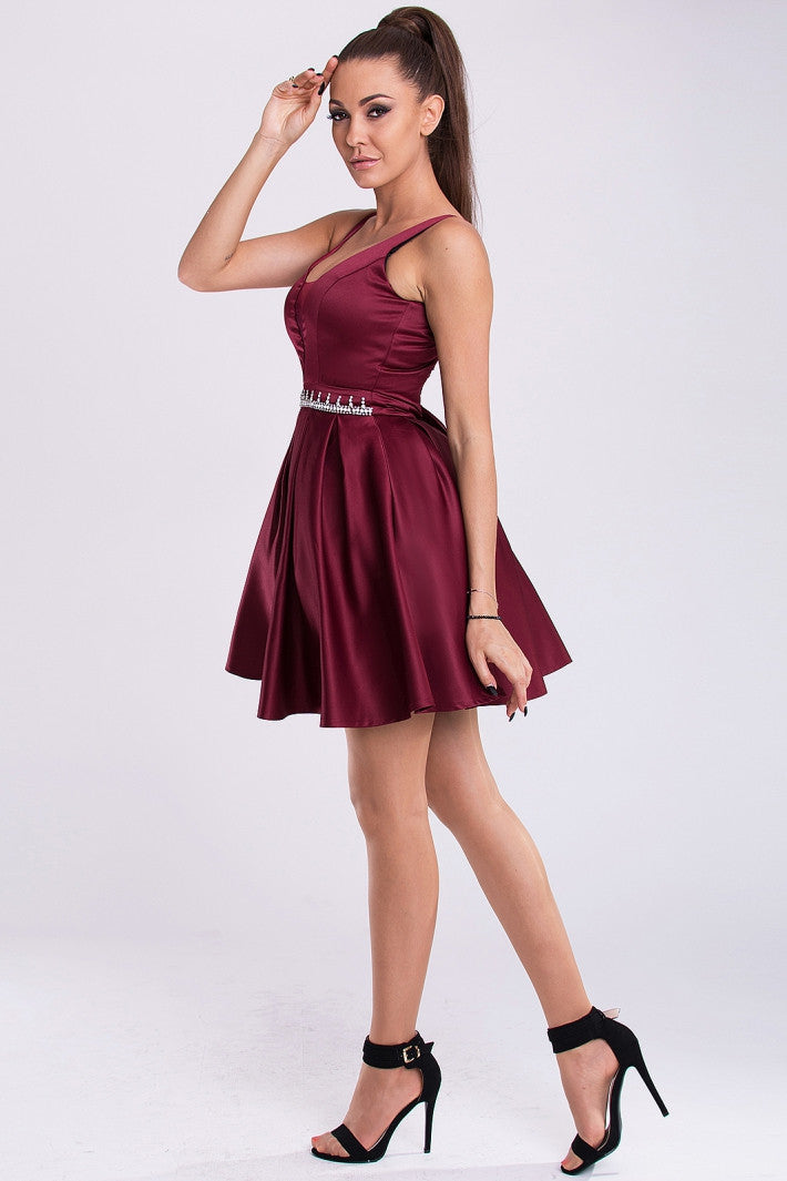 EVA & LOLA DRESS - PLUM 19013-2