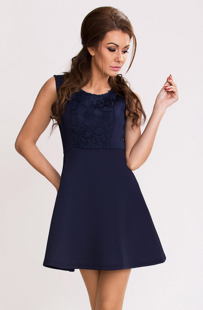 PINK BOOM DRESS - NAVY BLUE 9606-3