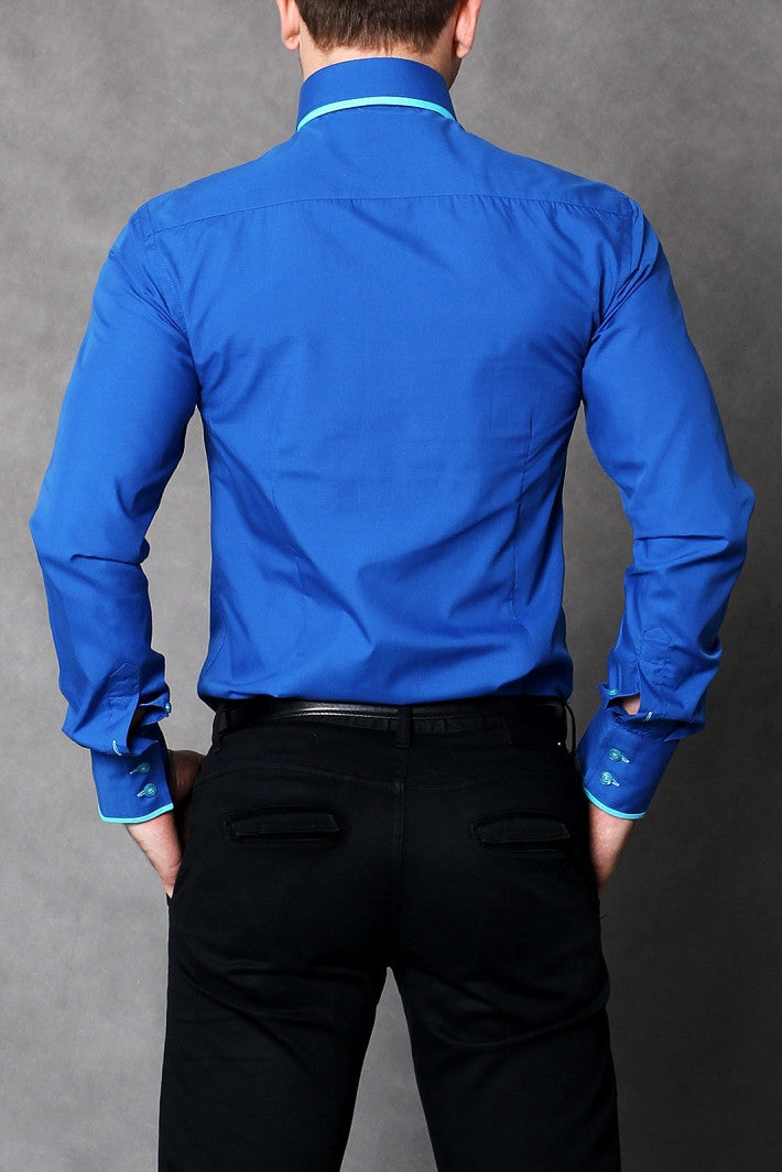 4112-2 Slim Fit Shirt - Blue