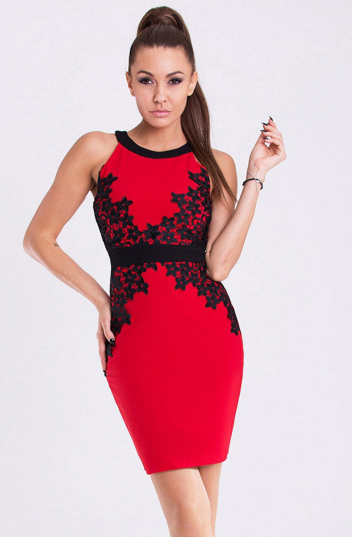 EMAMODA DRESS - RED 19003-1