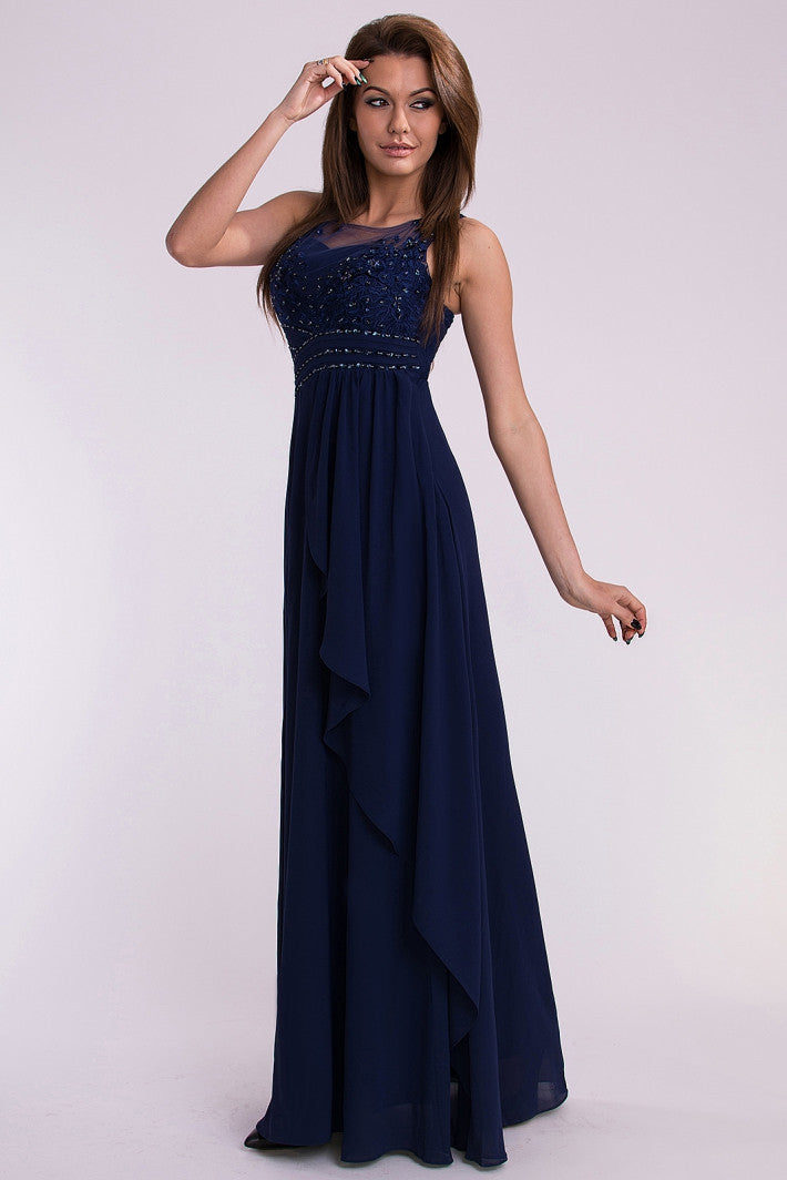 EVA & LOLA LONG DRESS - BLUE 10005-1