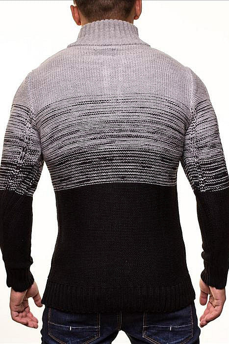 MALE HOT SWEATER CRSM - BLACK-GREY 9503-2