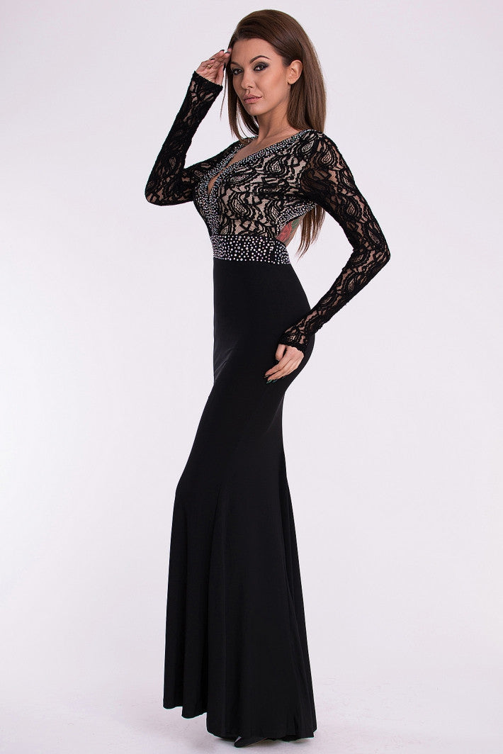 EVA & LOLA DRESS - BLACK 10007-1