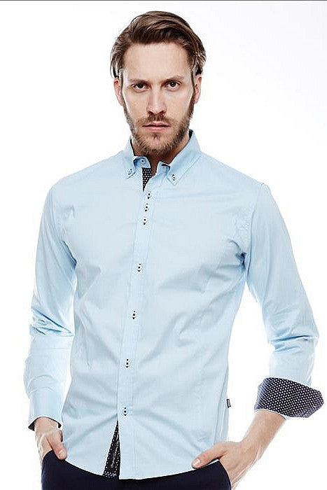 SLIM-FIT SHIRT CRSM - BLUE 16010-3