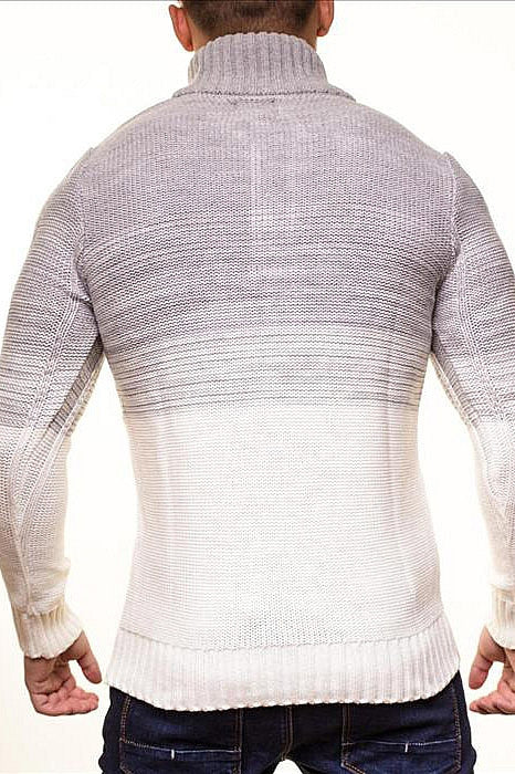 MALE HOT SWEATER CRSM - WHITE-GREY 9503-1