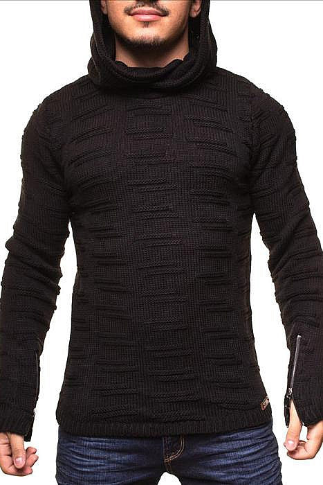 MALE LONG SWEATER CRSM - BLACK 9500-1