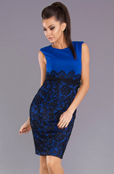 EMAMODA DRESS - royal blue 6817-6