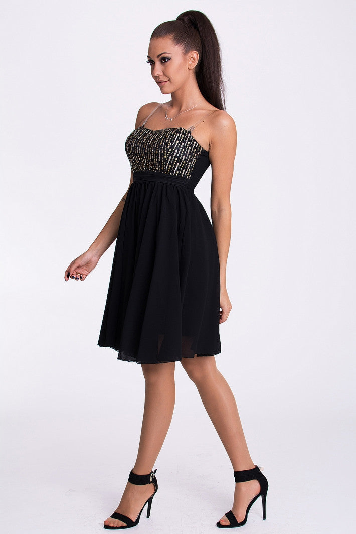 EVA & LOLA DRESS - BLACK 17001-1