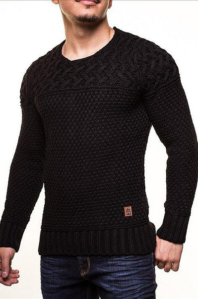 MALE SWEATER CRSM - BLACK 9516-1